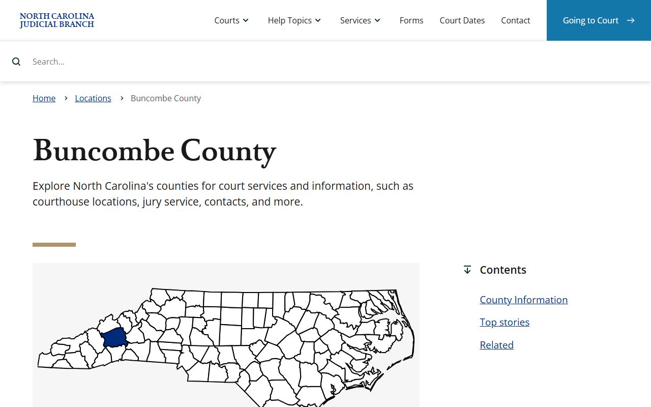 Buncombe County Clerk of Court for Asheville background check records