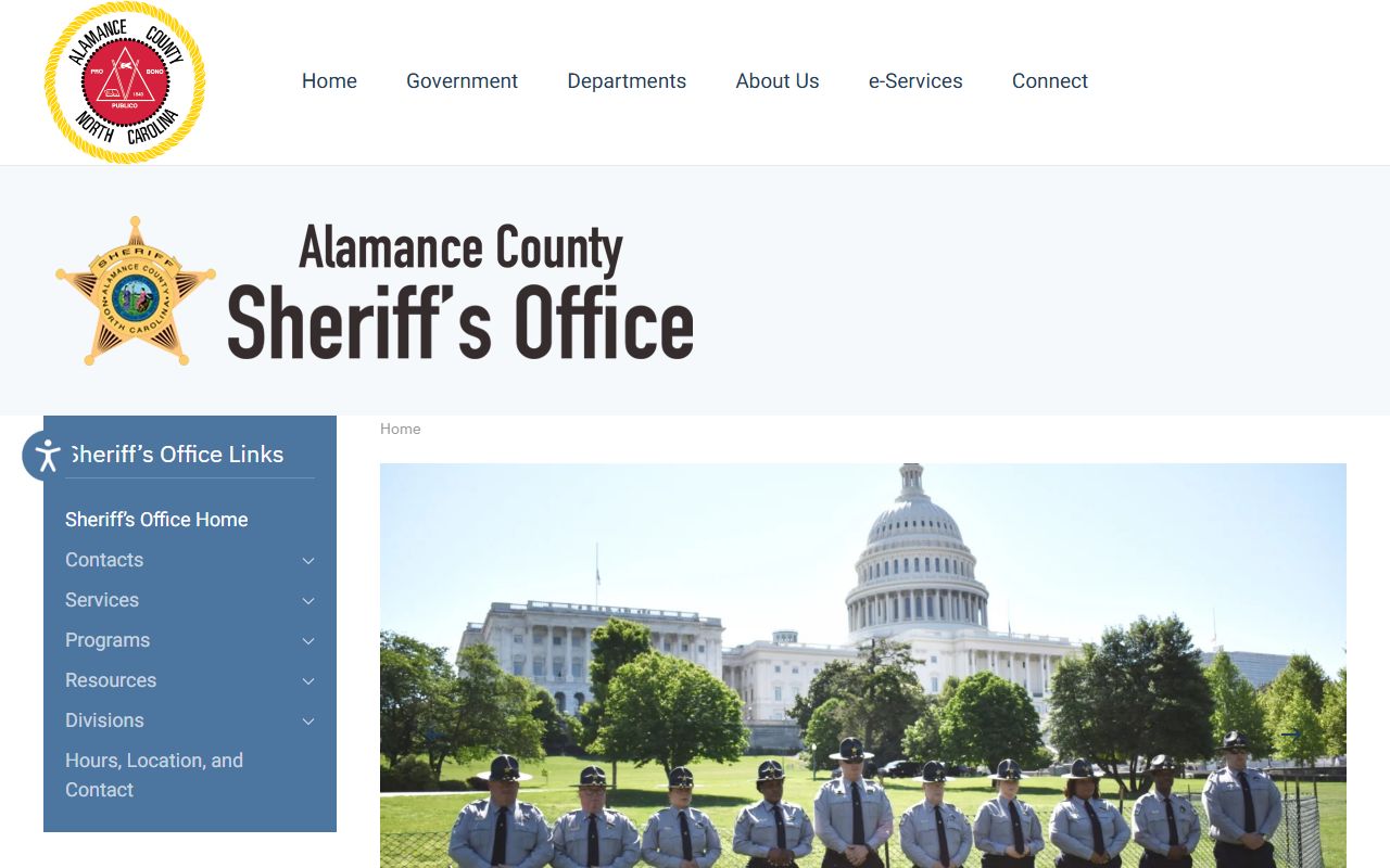 Alamance County Sheriff's Office website