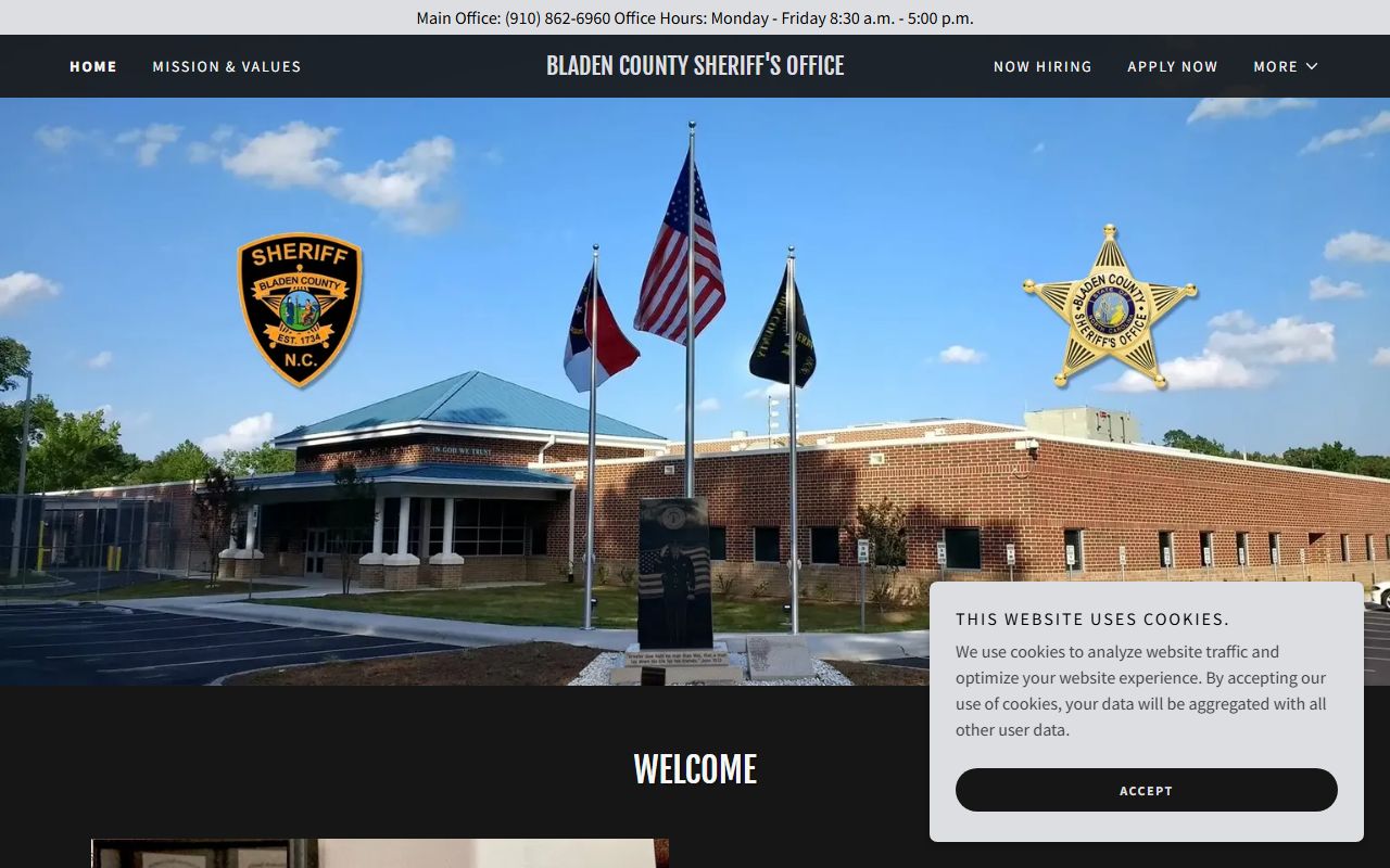 Bladen County Sheriff's Office website