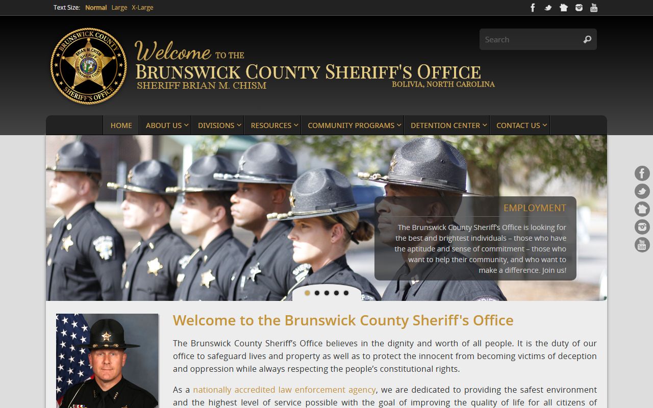 Brunswick County Sheriff's Office website