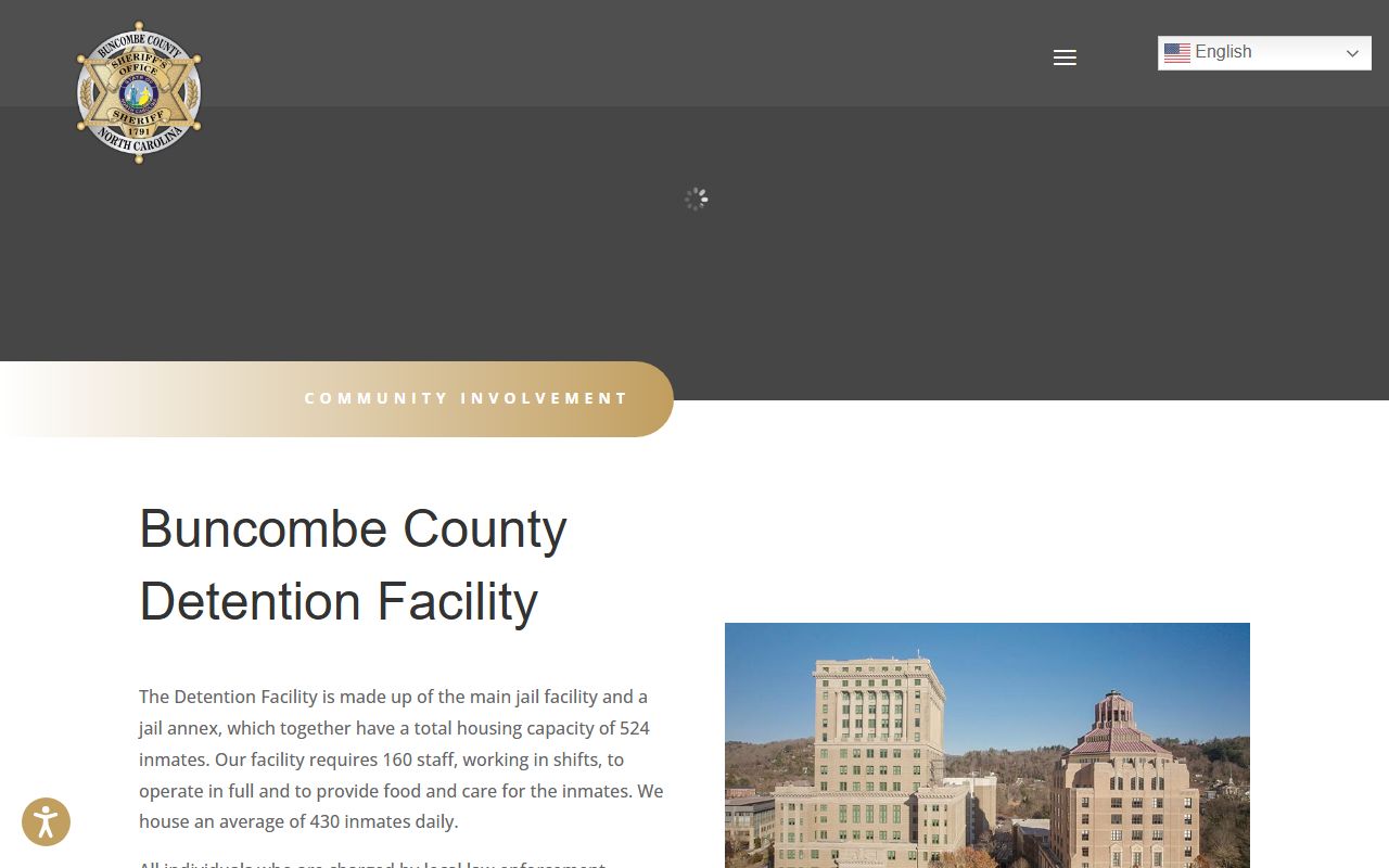 Buncombe County Detention Facility page