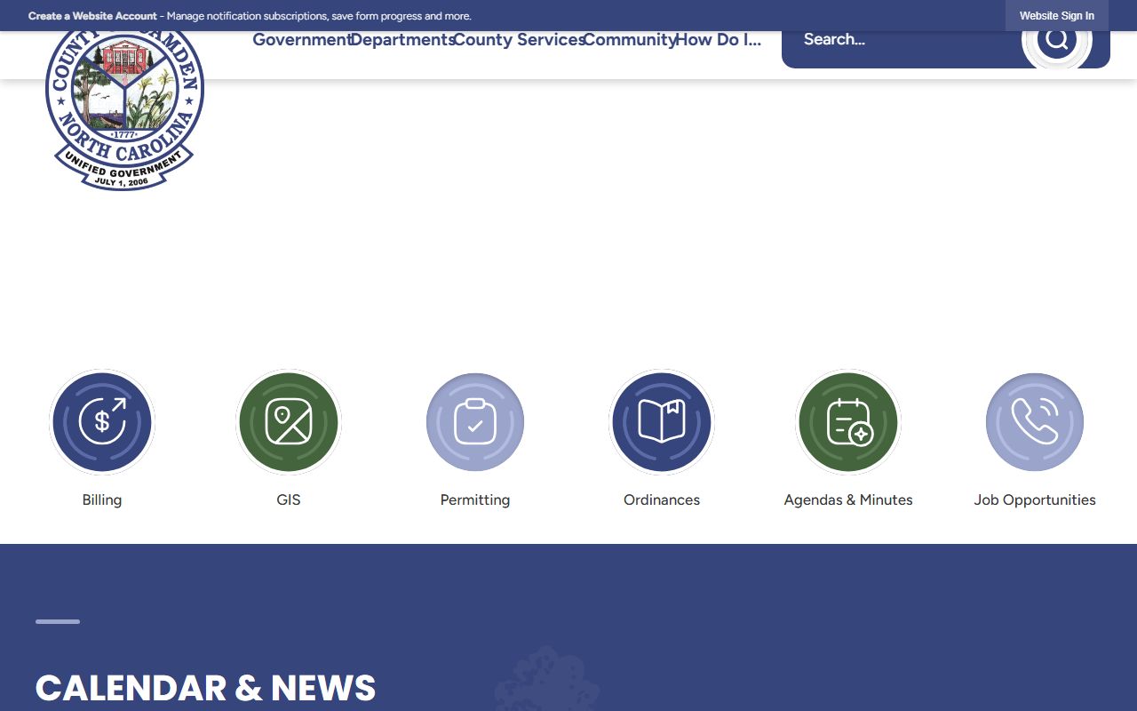 Camden County government official website