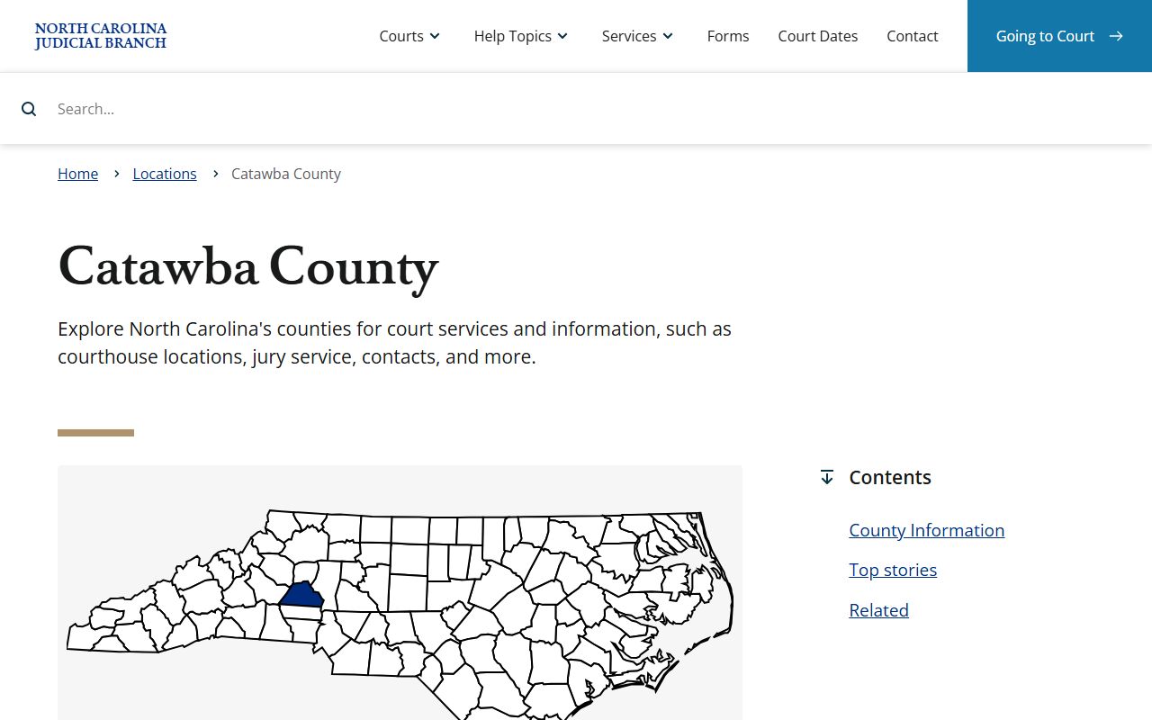 Catawba County Clerk of Superior Court on NC Courts website