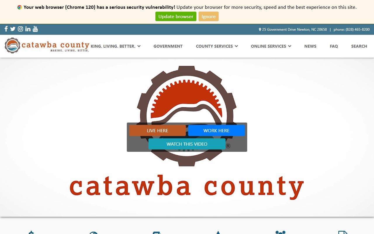 Catawba County government official website