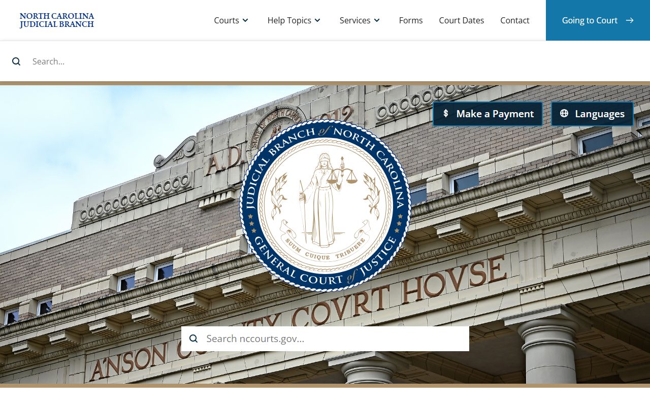 NC Courts website for Chowan County court records