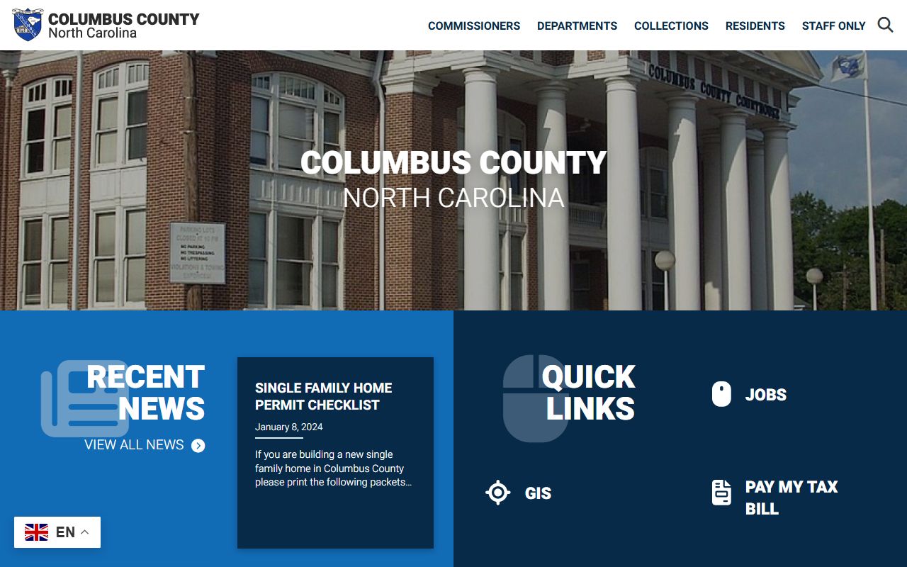 Columbus County government official website