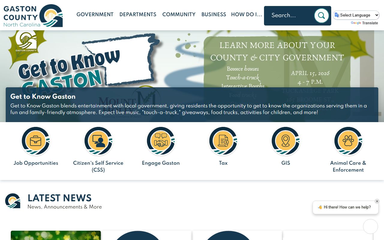 Gaston County government website