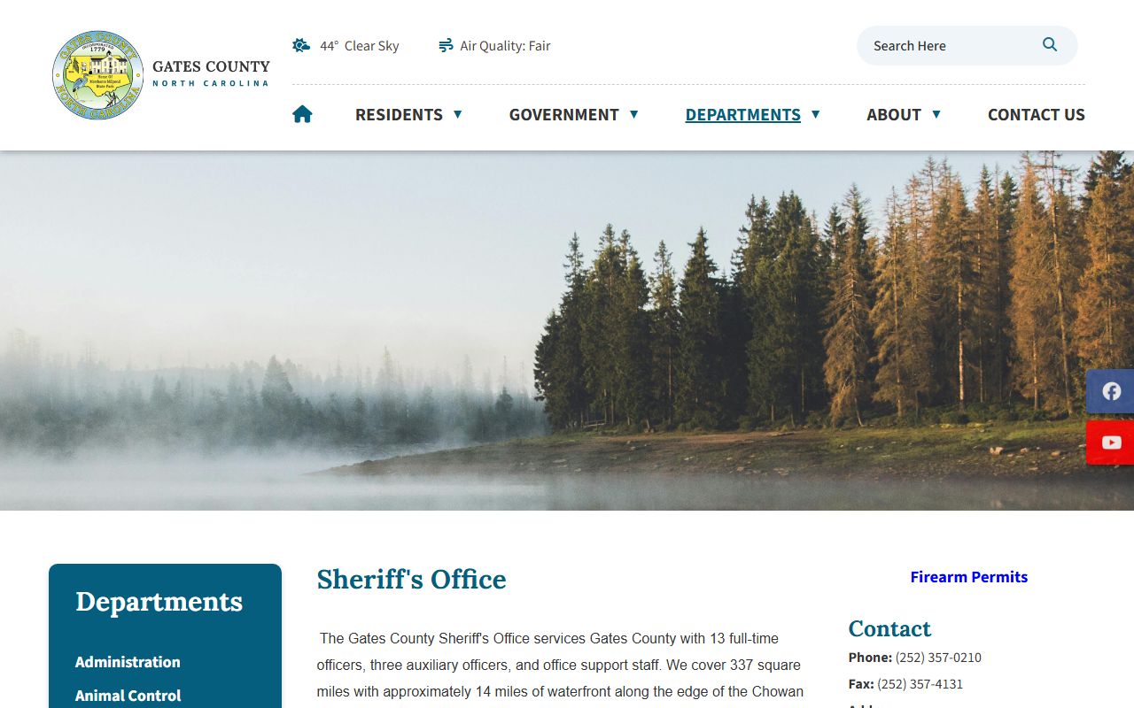 Gates County Sheriff's Office website
