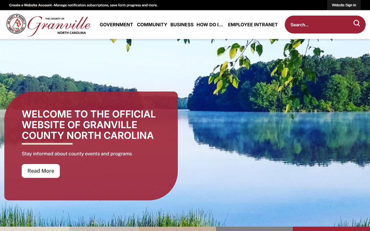 Granville County government website