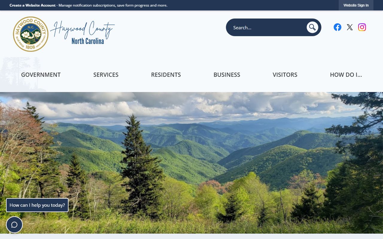 Haywood County government website