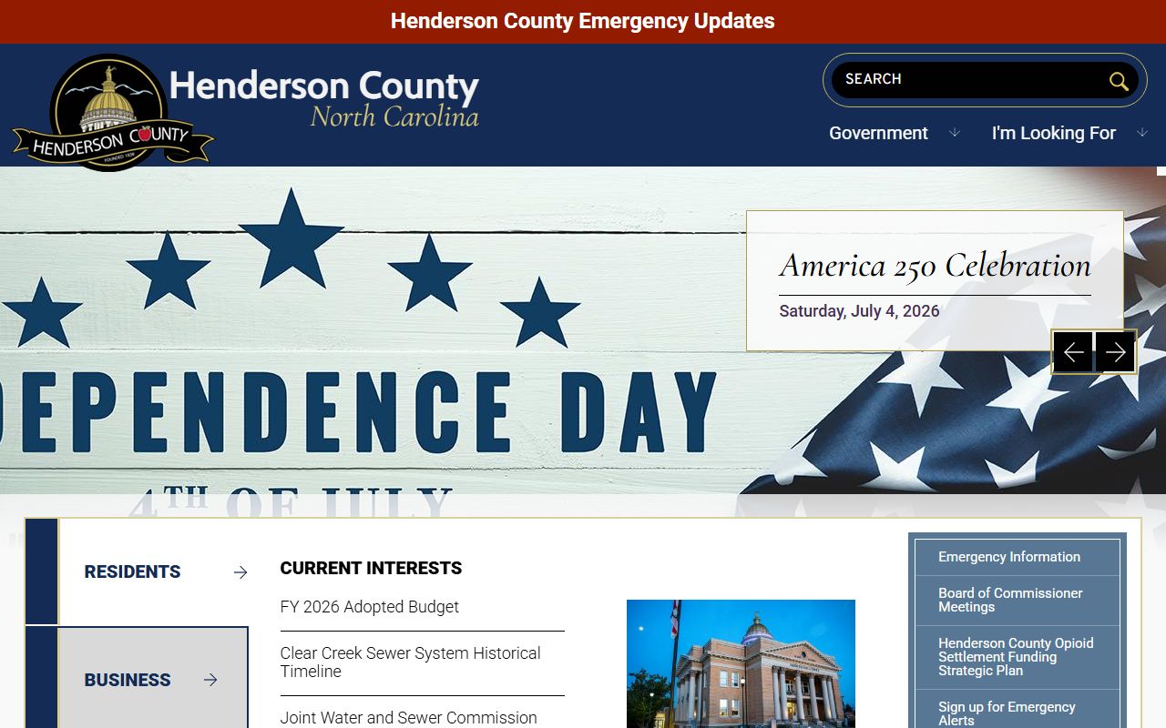 Henderson County government website