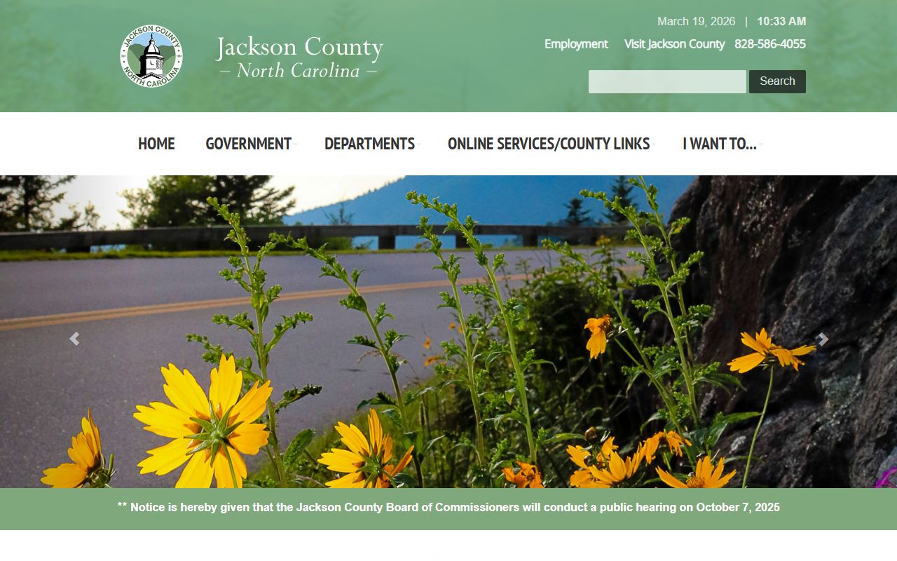 Jackson County Government website