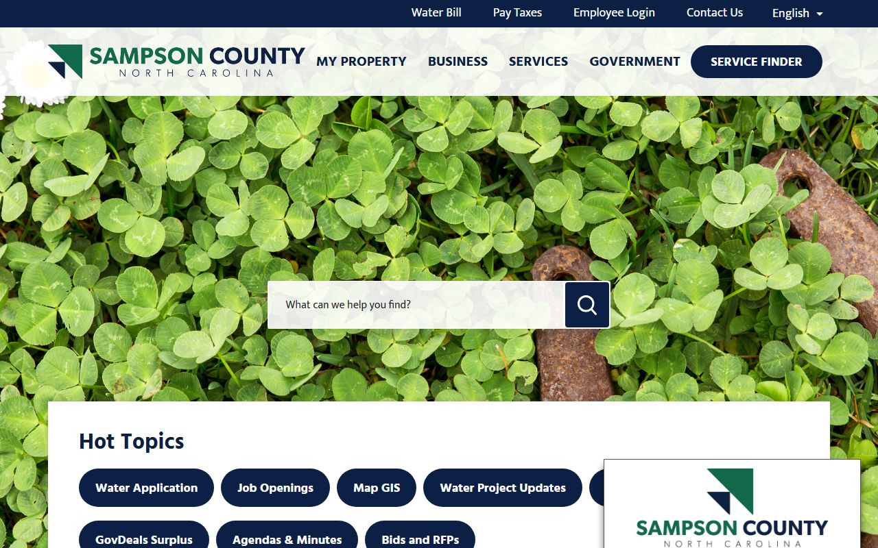 Sampson County government website